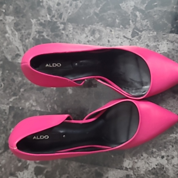 ALDO PINK LEATHER PUMPS - Picture 2 of 6